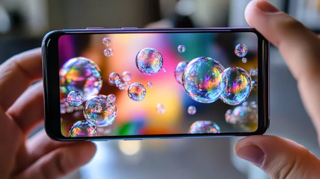 Bubliny na telefonu s Androidem