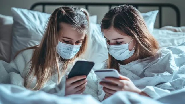 Děti v nemocnici s TikTokem