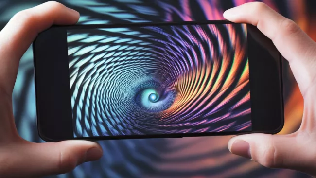 Optický klam na mobilu