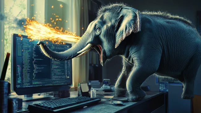 Slon u počítače, mamut