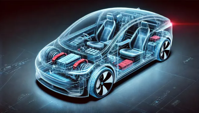 Pohled na komponenty elektromobilu