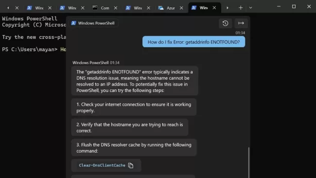 Terminal Chat ve Windows