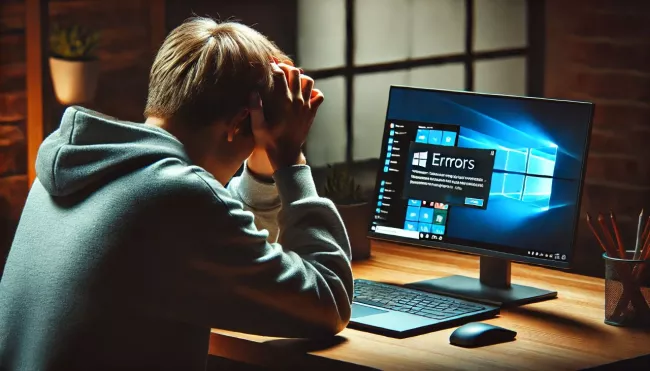 Uživatel lamentuje nad laptopem s nefunkčním Windows