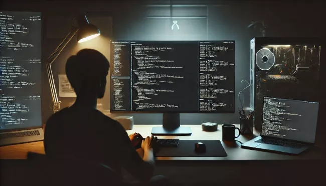 Uživatel pracuje v režimu příkazové řádky