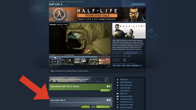 Half-Life 2 akce na Steamu – jen do 19 hodin!