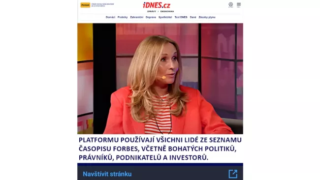 Podvod zneužívající iDnes