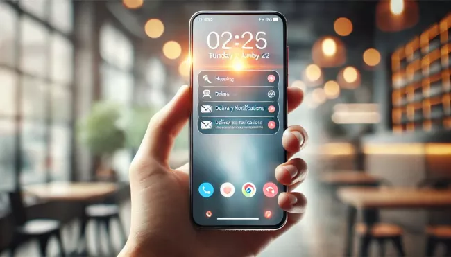 Oznámení na displeji mobilu