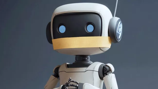 Umělá inteligence s páskou přes ústa