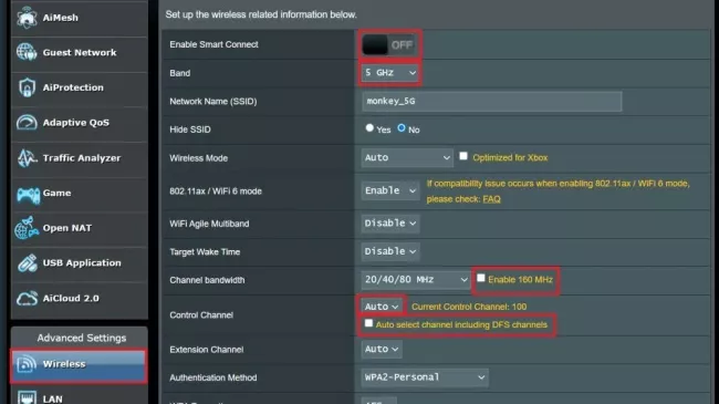 Nastavení WiFi routeru Asus