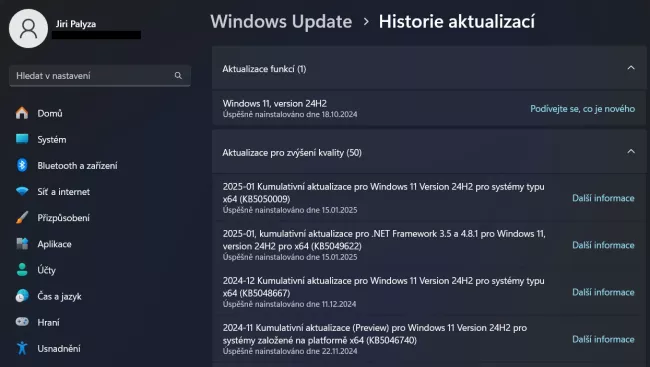 Služba Windows Update ve Windows 11