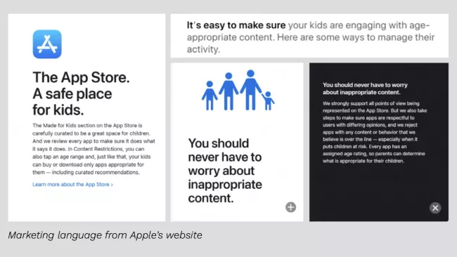 Reklama na App Store z webu Apple