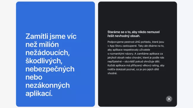 Reklama na App Store z webu Apple