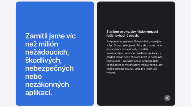 Reklama na App Store z webu Apple