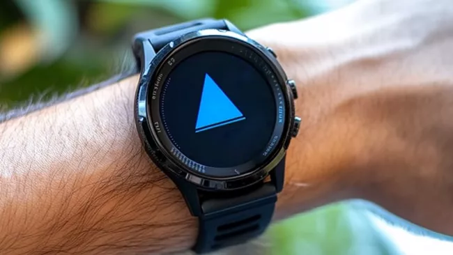 Hodinky Garmin s modrým trojúhelníkem