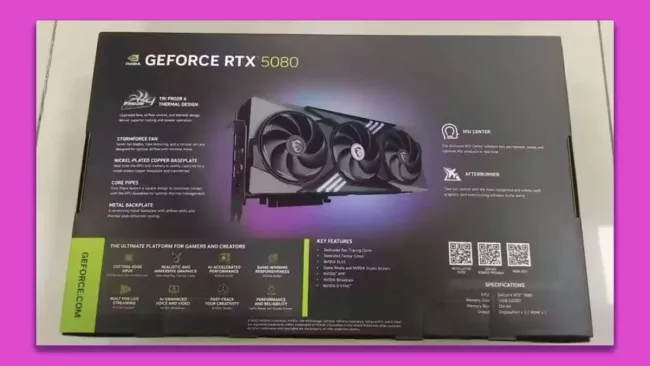 Grafická karta Nvidia GeForce RTX 5080