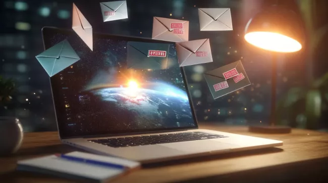 Z laptopu se sype spousta obálek