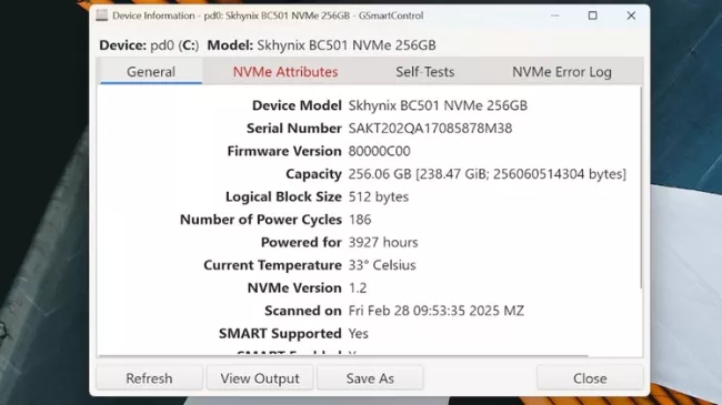 Jednoduché rozhraní nástroje GSmartControl