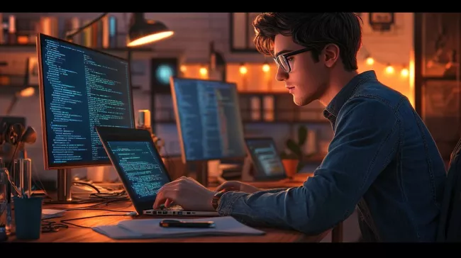 Mladý muž, etický hacker