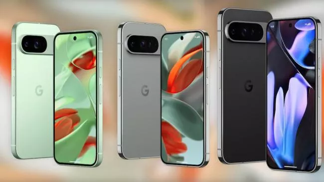 Pixel 9 v různých barvách