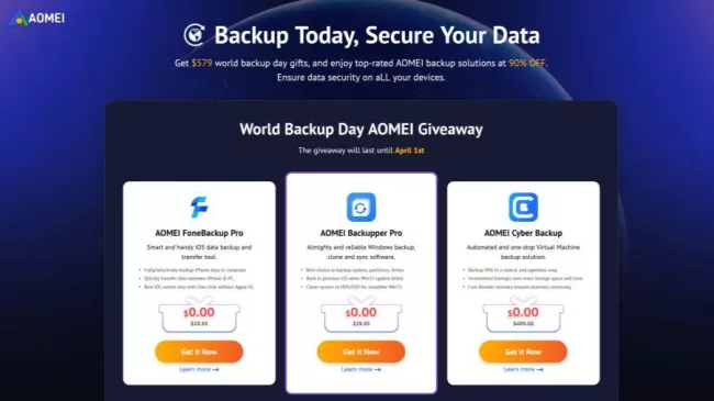 AOMEI World Backup Day