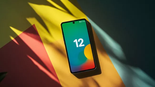 Smartphone se symbolem 12 na displeji