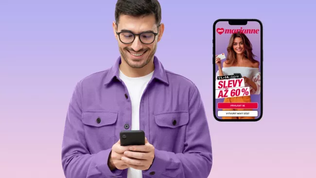 Muž je v aplikaci Dny Marianne