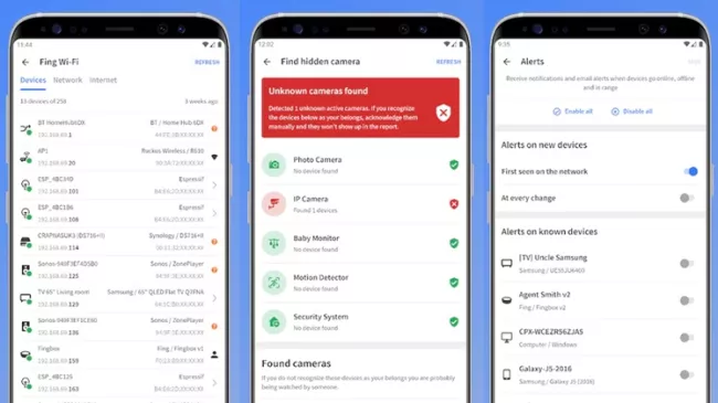 Mobilní aplikace Fing
