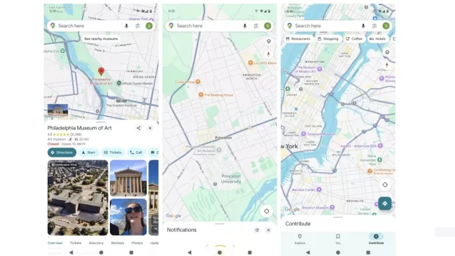 Minimalizace karet v Mapách Google