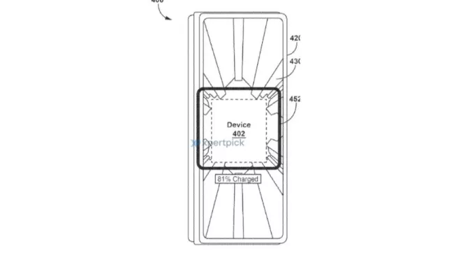 Ilustrace patentu bezdrátového nabíjení od Google