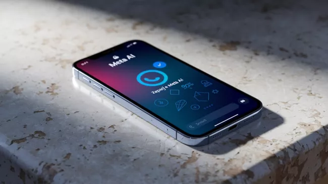 Meta AI a WhatsApp na displeji iPhonu