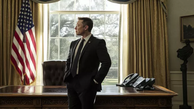 Musk v pracovně Bílého domu