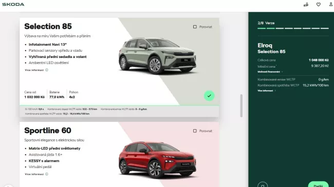 Konfigurátor Auto Škoda