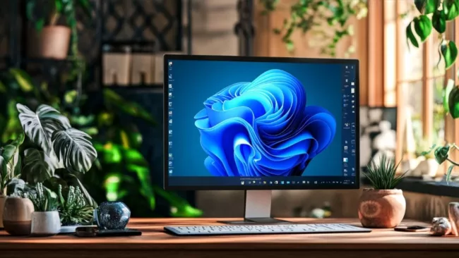 Monitor s desktopem Windows 11