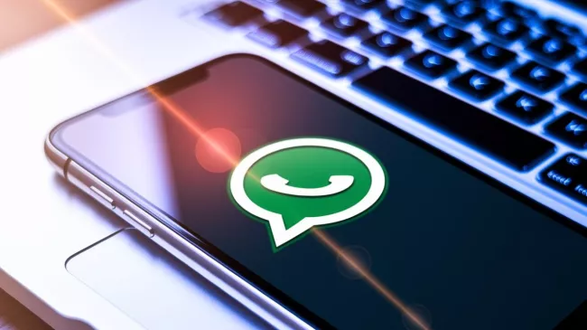 Logo WhatsApp na displeji smartphonu