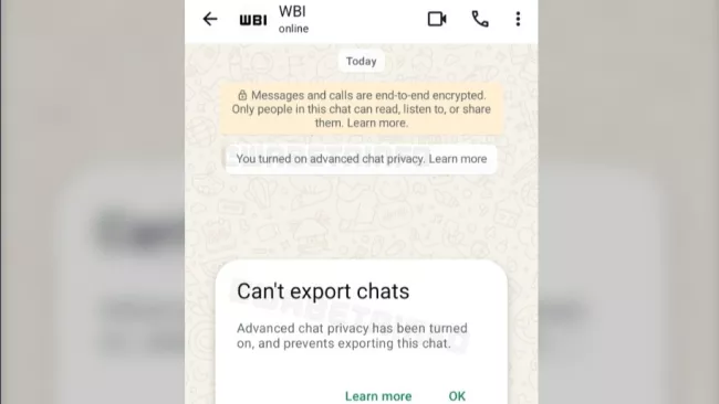 Oznámení změny bezpečnostních nastavení v aplikaci WhatsApp