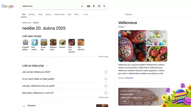 Easter egg ve vyhledávači Google