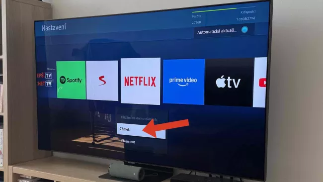 Dětský zámek na televizi Samsung