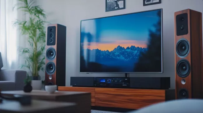 Moderní televizor v obývacím pokoji