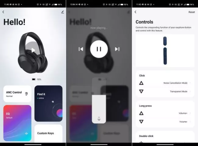 Aplikace Niceboy ION sluchátek Hive Aura 5 ANC