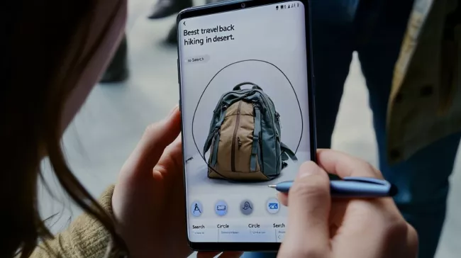 Vyhledávání zakroužkováním na mobilním telefonu 