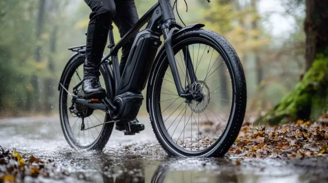 e-bike v dešti