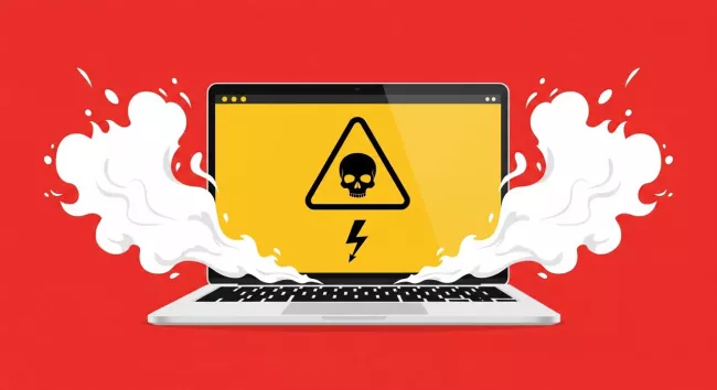 Laptop se potí před internetovými riziky