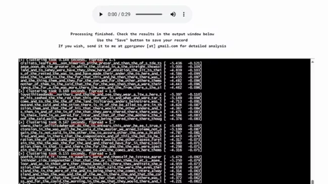 Analýza textu pomocí programu Keytap3