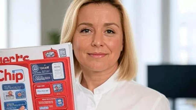 Danuše Nerudová s fotografií časopisu Chip