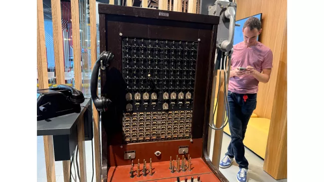 Horní část manuální ústředny