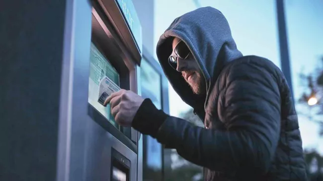 Podvodník u bankomatu