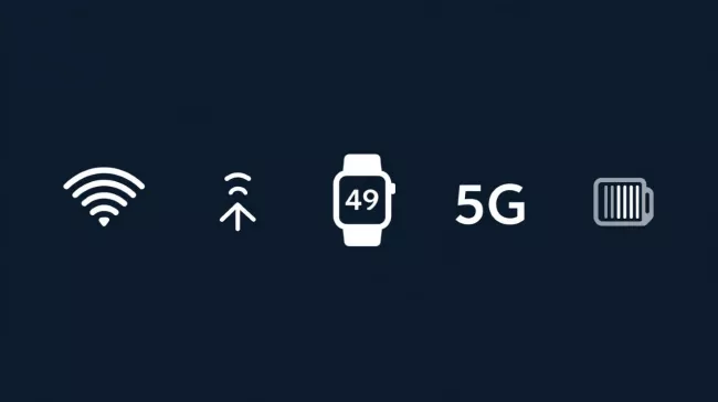 Stavové ikony na displeji smartphonu