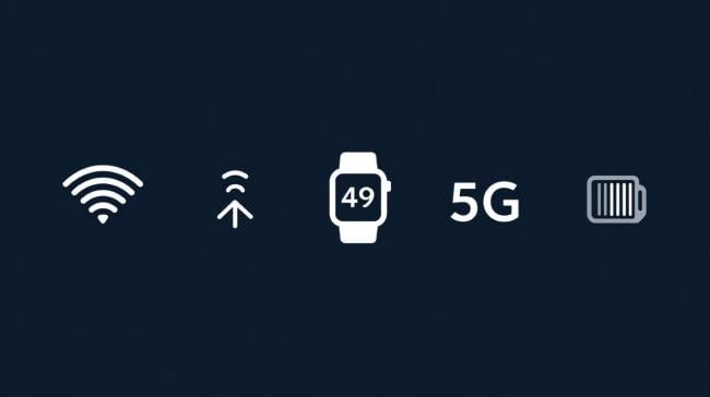 Stavové ikony na displeji smartphonu