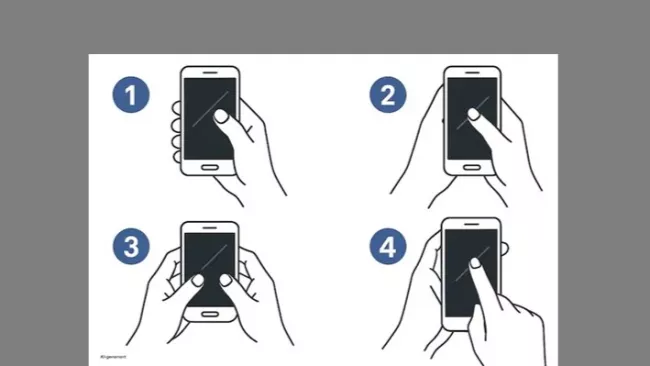 Čtyři typické způsoby držení smartphonu