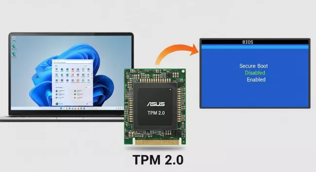 Nastavení TPM v BIOS